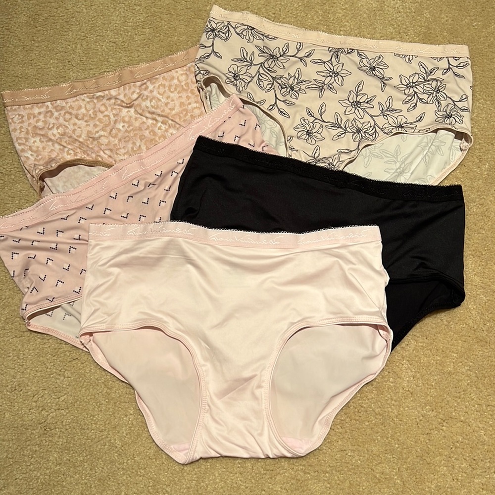 Gloria Vanderbilt 1XL underwear panties set of 5.
